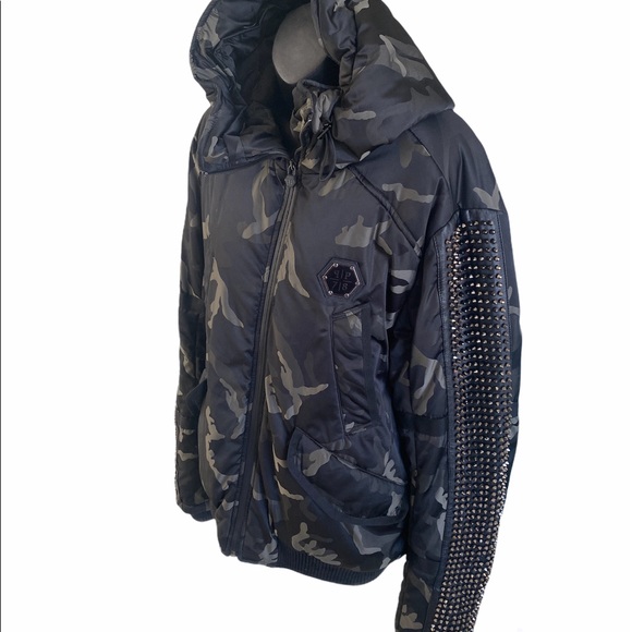 🎉HP 🎉 Philipp Plein Camo Studded Jacket - Picture 3 of 13